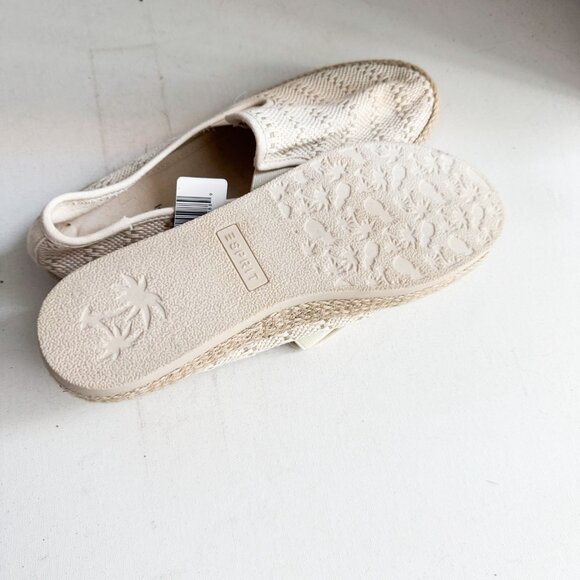 Espirit Textured Canvas Slip on Canvas Loafers 10M - Picture 3 of 6